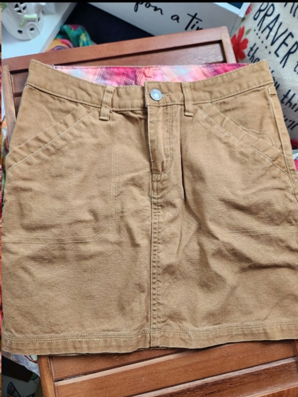 Patagonia Mini Skirt Size 0 Caramel Khaki Like New!
